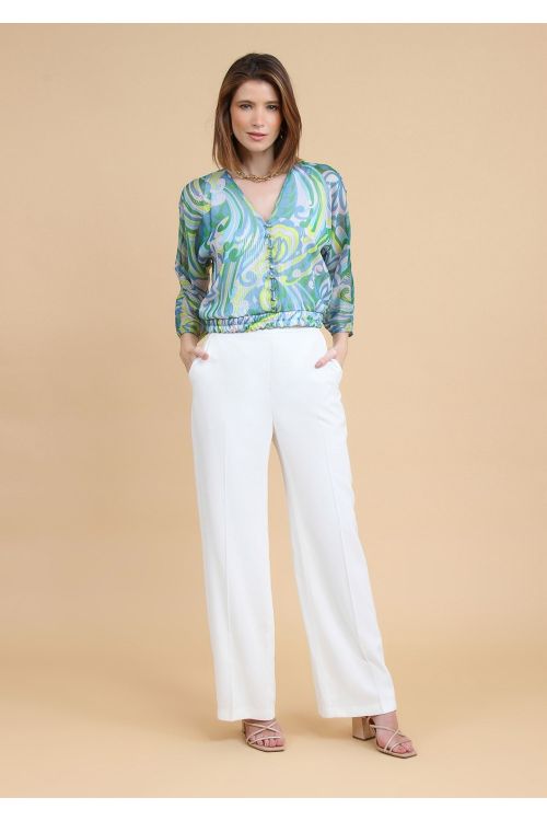 CALCA ALFAIAT. SILK PANTALONA BRANCO FILLITY