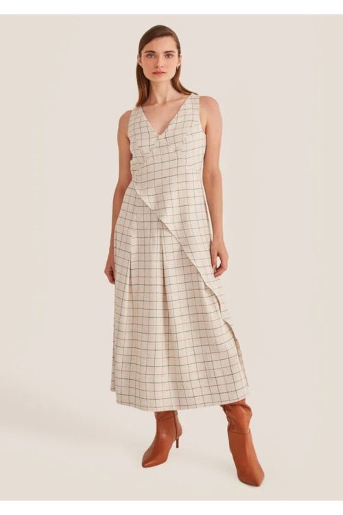 VESTIDO LG. PREGAS LINHO DUNA CORI