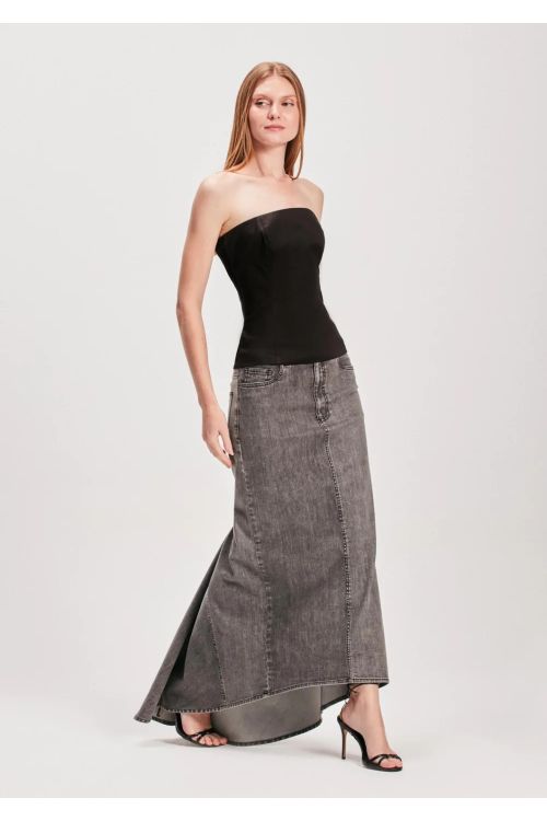SAIA LG. JEANS CAUDA PRETO TIG