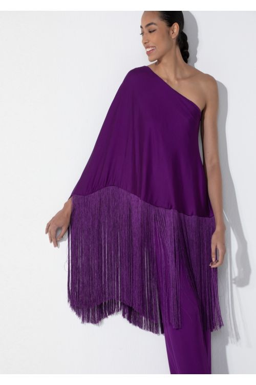 BLUSA COM FRANJA LEONA ROXO LAFORT